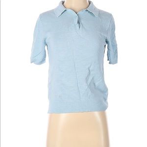 ☆ NWT banana republic blue linen polo ☆